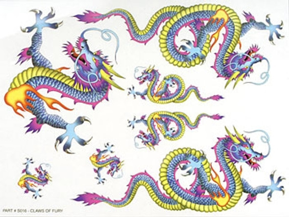XXXS016 XXX Main Racing Sticker Sheet Claws of Fury XXXS016 XXX Main Racing Sticker Sheet Claws of Fury