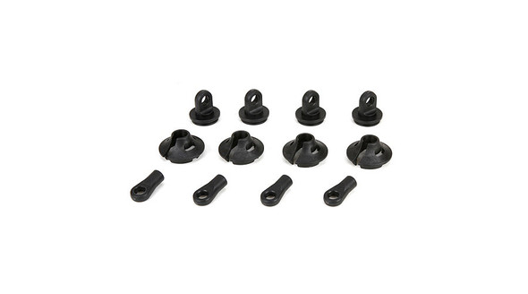 LOS253006 LOSI Spring Cups/Clips/Shock Ends (2): 1/5 4WD DB XL