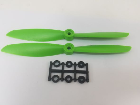 HQP010507457RG HQ Prop 7x4.5" Reverse Rotation Direct Drive Propeller, Green (2 Pack)