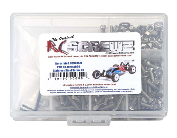 RCZASS059 RC Screwz Stainless Steel Screw Kit ASC B5/M