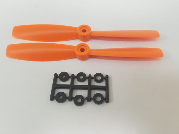 HQP010706455BNRO HQ Prop 6" x 4.5" Reverse Bullnose Glassfiber Propeller, Orange (2)