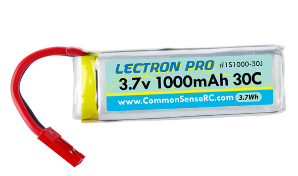 CSR1S1000-30J Lectron Pro 3.7V 1000mAh 30C Lipo Battery with JST Connector for Dromida Vista