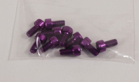 SCREWALM3X6P Graves RC M3x6mm Aluminum Socket Screw 10pc, Purple