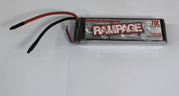 TP5000-3SR70 Thunder Power 5000mAh 3-Cell/3S 11.1V Rampage Series 70C LiPo Battery