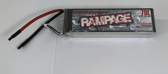 TP5000-4SR70 Thunder Power 5000mAh 4-Cell/4S 14.8V Rampage Series 70C LiPo Battery