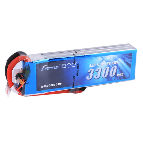 GA45C33003SD Gens ace 3300mAh 11.1V 45C 3S1P Lipo Battery Deans plug