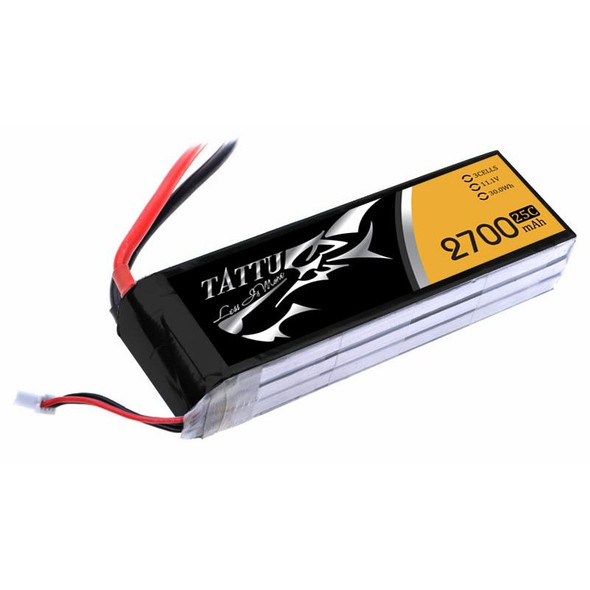 TAT25C27003S Tattu 2700mAh 3S1P 25C 11.1V Lipo Battery Pack with XT60 plug