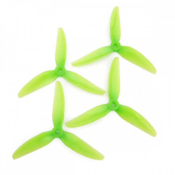 HQP5X4.5X3V1SLTGR HQProp DP 5x4.5x3V1S PC - 3 Blades (Set of 4 - Light Green)