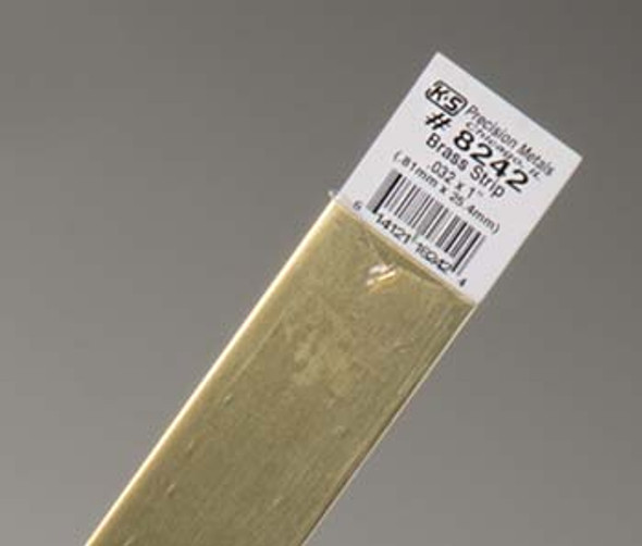 KS8242 K&S Brass Strip .032x1"