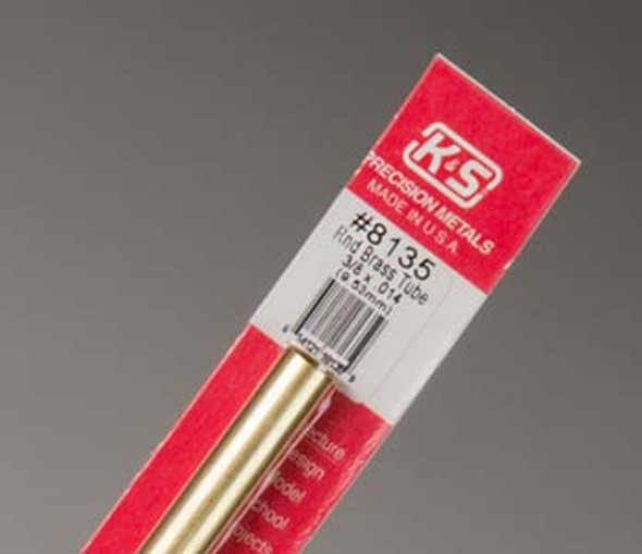 KS8135 K&S Round Brass Tube 3/8"