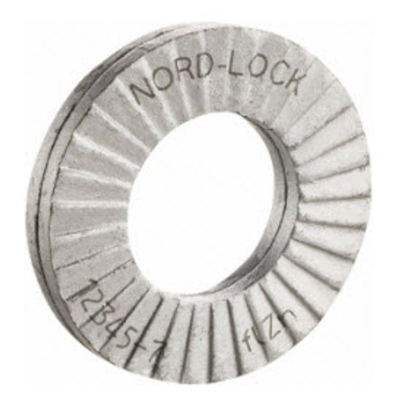 NORDLOCK10 NORD-LOCK #10, 0.434" OD, Zinc Flake, Steel Wedge Lock Washer