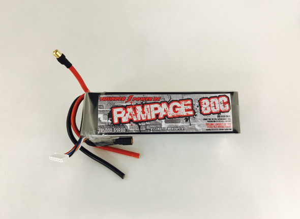 TP5000-6SR80 THUNDER POWER 5000mAh 6s 22.2v 80C Rampage LiPo Battery