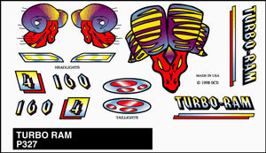 PIN327 PineCar Turbo Ram Stick-on Decal