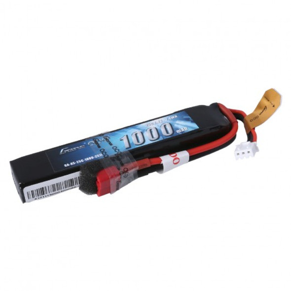 GA25C10002SD Gens ace 25C 1000mAh 2S1P 7.4V Airsoft Gun Battery with Deans Plug