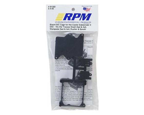 RPM81322 RPM TRAXXAS SIDEWINDER 4 ESC CAGE BLACK