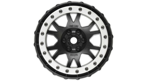 PRO276303 Pro-Line Impulse Pro-Loc Black Wheels with Gray Rings X-Maxx: (2)