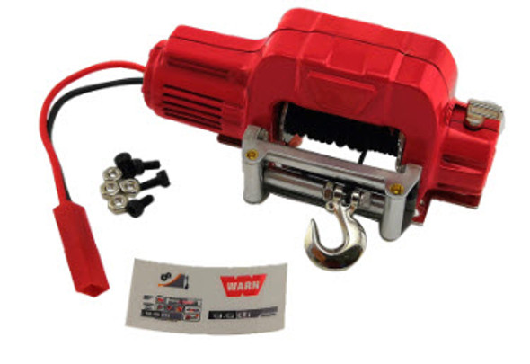 DTEW01001B HOBBY DETAILS Aluminum RC Crawler Mini Electric 1/10 Winch - Red