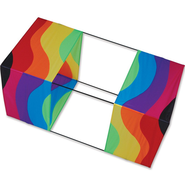 PMR11121 Premier Kites 40 in. Box Kite - Wavy Rainbow