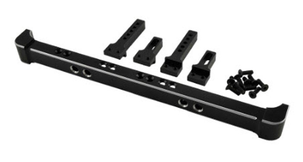 DTUP02031 HOBBY DETAILS Aluminum Rear Bumper Set Black for TRX-4