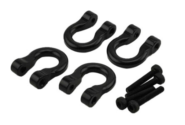 DTEL01030A HOBBY DETAILS Aluminum Alloy Tow Shackle for 1/10 Crawler - Black