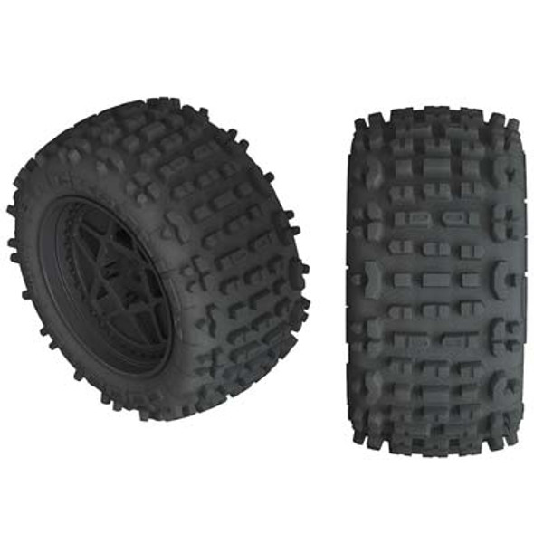 AR550050 ARRMA dBoots Backflip LP 4S Tire 3.8 Glued Black (2)