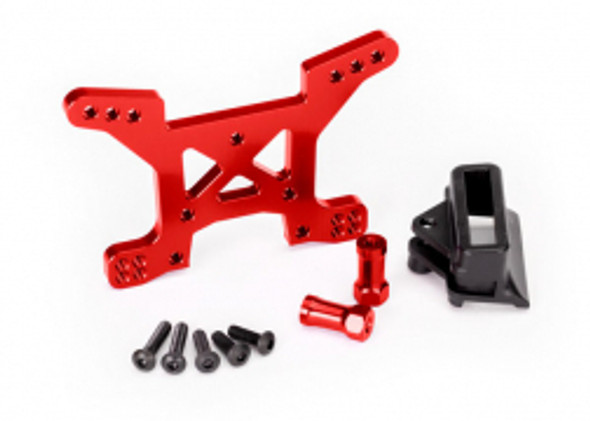 TRA6739R TRAXXAS SHOCK TOWER FRONT ALUMINUM RED