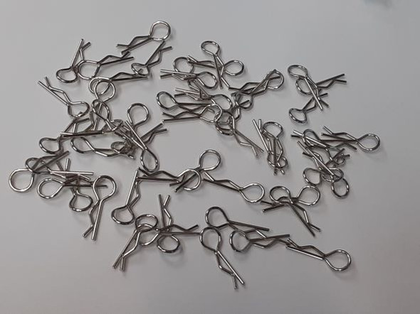 DTEL0100450 Hobby Details Body Clips 50pcs - Silver