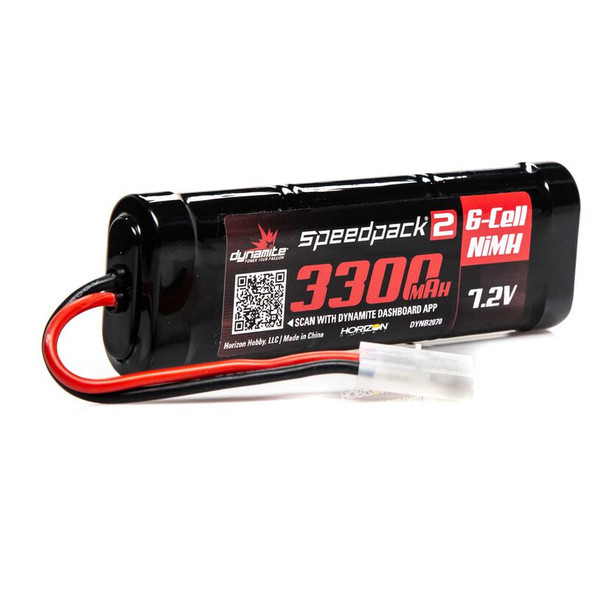 DYNB2070 DYNAMITE Speedpack2 7.2V 3300mAh 6C NiMH, Flat Tamiya