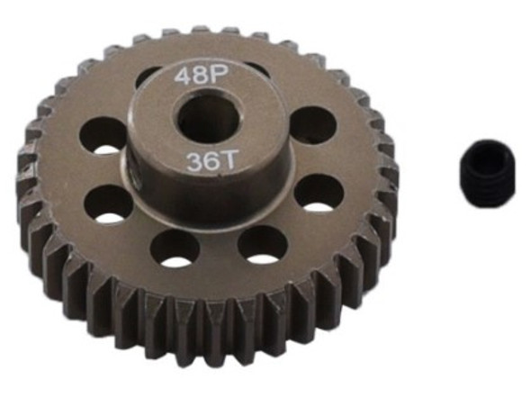 DTG01A36T HOBBY DETAILS Aluminum 7075 Hard Coated 48DP 36T Motor Pinions Gear - for 1/10 RC Car
