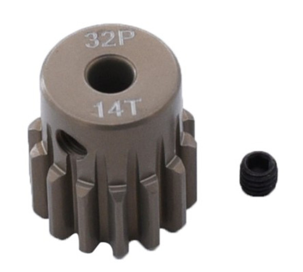 DTG01D14T HOBBY DETAILS Aluminum 7075 Hard Coated 32DP 14T Motor Pinions Gear -for 1/10 RC Car