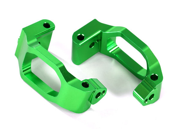 TRA8932G TRAXXAS Caster blocks (c-hubs), 6061-T6 aluminum (green-anodized), left & right/ 4x22mm pin (4)/ 3x6mm BCS (4)/ retainers (4)