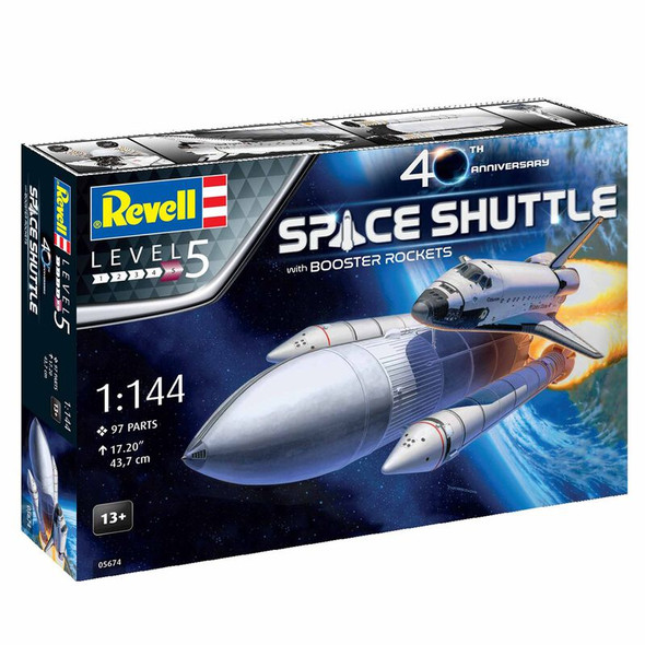 RMX805674 REVELL 1/144 Space Shuttle with Booster Rockets 40th Anniversary