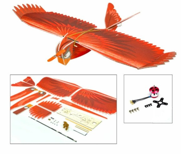 DWHE3402 Dancing Wings Hobby New Biomimetic Northern Cardinal 1170mm Wingspan EPP Foam Slow Flyer RC Airplane Kit w/ Motor