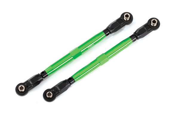 TRA8997G TRAXXAS Toe links, front (TUBES green-anodized, 7075-T6 aluminum, stronger than titanium) (2) (for use with #8995 WideMaxx® suspension kit)