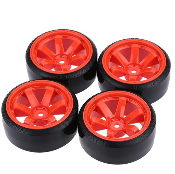 DTHW00004C HOBBY DETAILS Wheel set 1/10 Drifting - Red