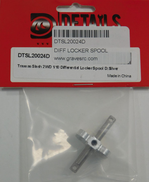 DTSL20024D HOBBY DETAILS 1/10 Differential Locker Spool A for Traxxas Slash 2WD - Silver