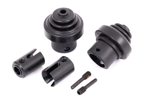 TRA9587 TRAXXAS Sledge Drive cup, front or rear (hardened steel) (for differential pinion gear)/ driveshaft boots (2)/ boot retainers (2)