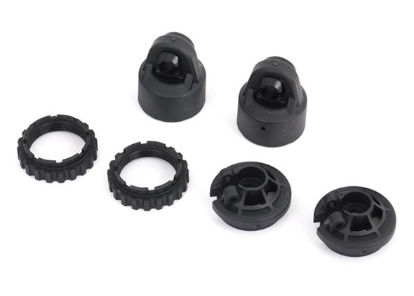 TRA9664 TRAXXAS Sledge Shock caps, GT-Maxx® shocks (2)/ spring perch/ adjusters (2) (for 2 shocks)