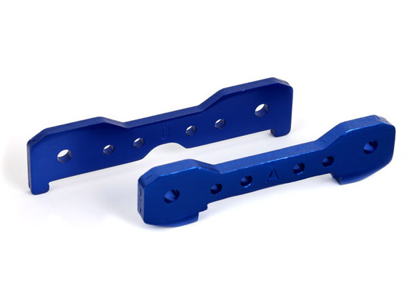 TRA9527 TRAXXAS Sledge Tie bars, front, 6061-T6 aluminum (blue-anodized)