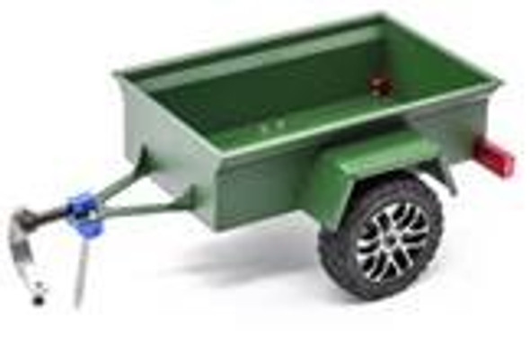 DTSCX24-134C HOBBY DETAILS Aluminum Mini Trailer for 1/24cars 98.5x68x54mm, total length 162mm - Green