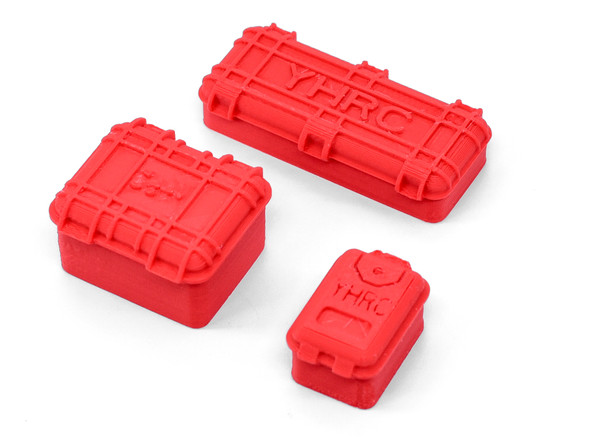 DTSCX24-85 HOBBY DETAILS 1/24 Mini Tool Case of Scale Accessories for RC Crawler Red 3pcs/set (3 different size / set) Long: 57x25x13mm Square: 35x30x20 Small: 28x20x15mm