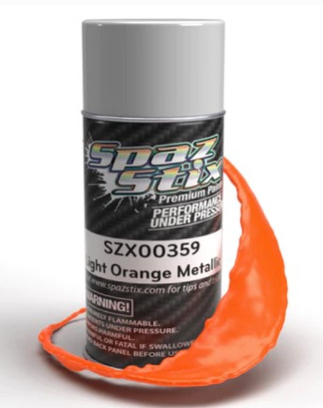 SZX00359 Spaz Stix - Light Orange Metallic Aerosol Paint, 3.5oz Can