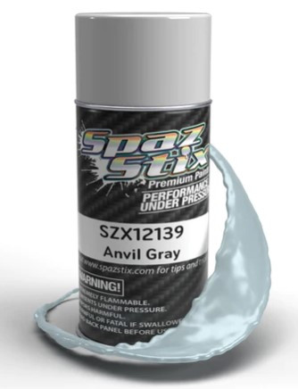 SZX12129 Spaz Stix - Battleship Gray Aerosol Paint, 3.5oz Can
