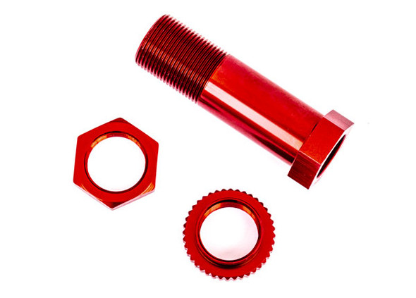 TRA9545R TRAXXAS Sledge Servo saver post/ adjuster nut/ locknut (red-anodized, 6061-T6 aluminum)