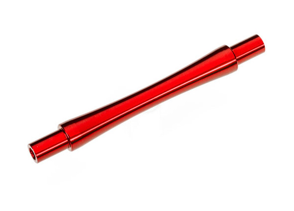 TRA9463R TRAXXAS Axle, wheelie bar, 6061-T6 aluminum (red-anodized) (1)/ 3x12 BCS (with threadlock) (2)