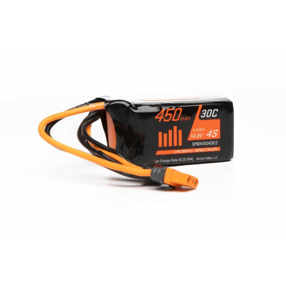 SPMX4504SIC2 SPEKTRUM 14.8V 450mAh 4S 30C LiPo Battery: IC2