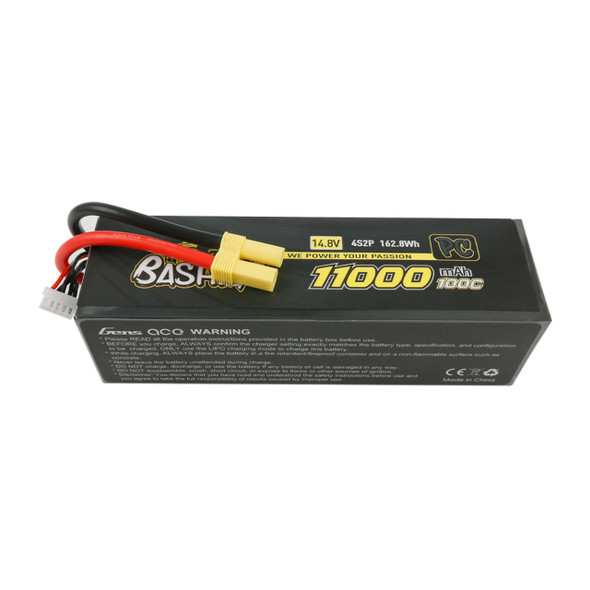 GA100C110004SEC5 Gens Ace Bashing Pro 14.8V 100C 4S2P 11000mah Lipo Battery Pack With EC5 Plug For Arrma