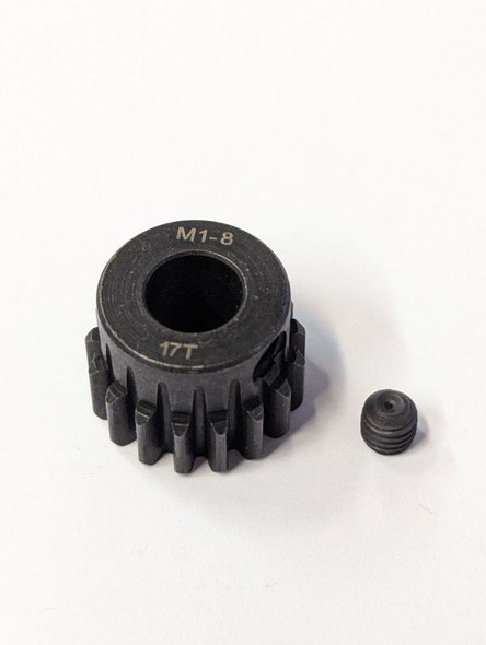 DTGM117T HOBBY DETAILS HSS M1 17T Motor Pinion Chromium Gear - Black for 8mm Shaft M5 Screw Hole
