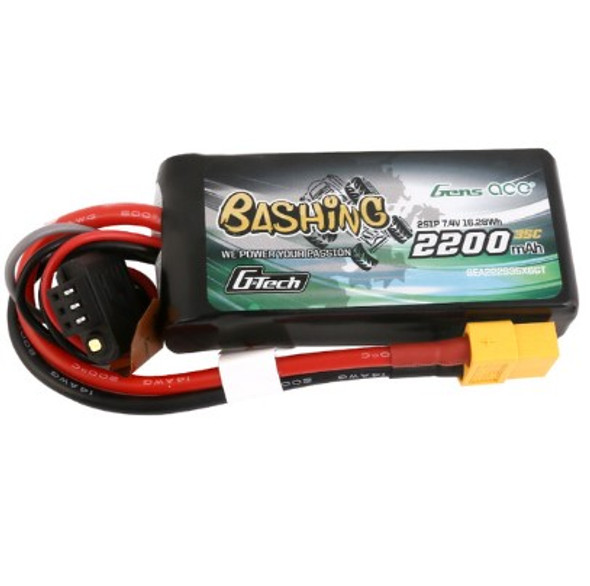 Gens Ace 400mAh 2S 7.4V 35C Adventure Series Lipo Battery Pack with JST  Plug for RC Crawler