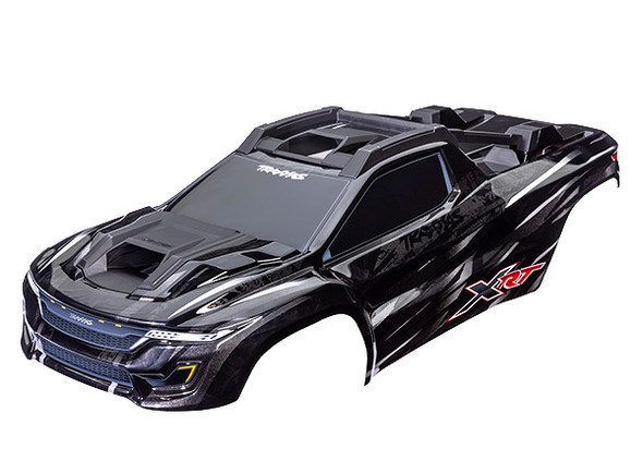 TRA7840 TRAXXAS  Body, XRT™, black (painted, decals applied) (assembled with front & rear body supports for clipless mounting, roof & hood skid pads)